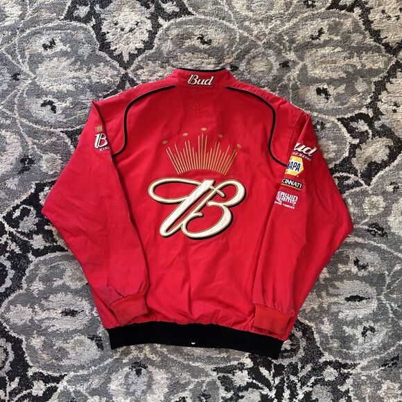 Vintage NASCAR Dale Earnhardt Jr Bud King Of Beers Chase Authentics Jacket M - Picture 3 of 9